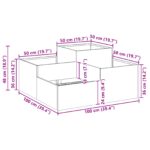 vidaXL Záhradný kvetináč 100x100x48 cm Nerezová oceľ – Obrázok 11