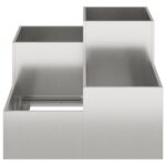 vidaXL Záhradný kvetináč Strieborná 80 x 80 x 60 cm Nehrdzavejúca oceľ – Obrázok 6