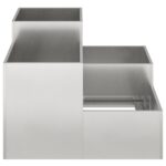 vidaXL Záhradný kvetináč Strieborná 80 x 80 x 60 cm Nehrdzavejúca oceľ – Obrázok 7