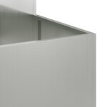 vidaXL Záhradný kvetináč Strieborná 80 x 80 x 60 cm Pozinkovaná oceľ – Obrázok 9
