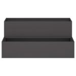 vidaXL Záhradný kvetináč na 2 podlažia 100x60x45 cm Čierna Oceľ – Obrázok 6