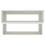 vidaXL Záhradný kvetináč 2-podlažný 100x60x45 cm Biela Oceľ – Obrázok 8