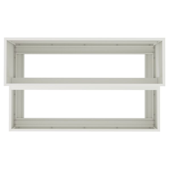 vidaXL Záhradný kvetináč 2-podlažný 100x60x45 cm Biela Oceľ – Obrázok 8