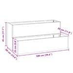 vidaXL Záhradný kvetináč Antracit 100 x 60 x 45 cm – Obrázok 11
