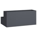 vidaXL Záhradný kvetináč Antracit 100 x 60 x 45 cm – Obrázok 5