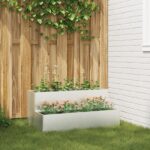 vidaXL Záhradný kvetináč Strieborná 100 x 60 x 45 cm Nerezová oceľ