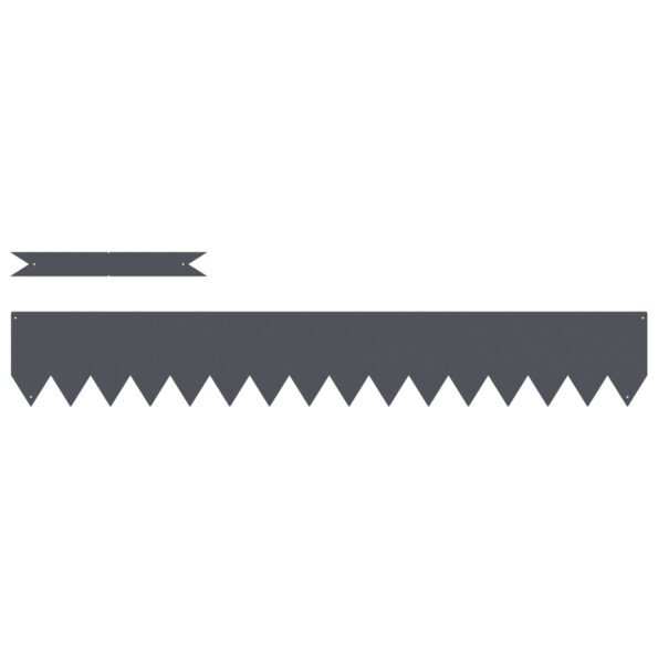 vidaXL Záhradné obruby 30 ks Antracitová 100x0,5x15 cm Oceľ – Obrázok 2