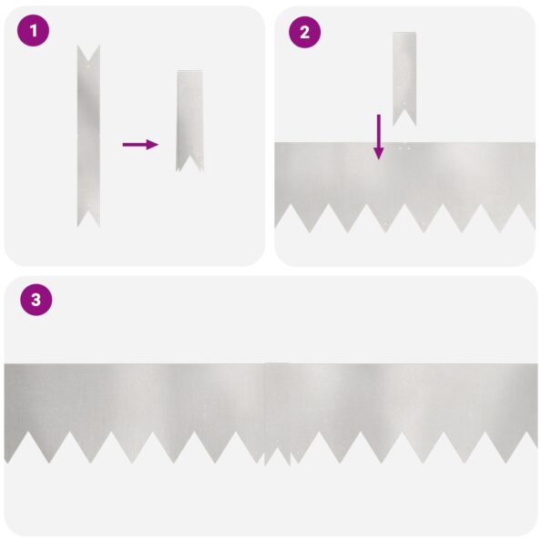 vidaXL Záhradné obruby 10 ks 100x0,5x15 cm Nerezová oceľ – Obrázok 4