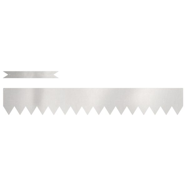 vidaXL Obrubník trávnika 50 pcs Strieborná 100 x 0,05 x 15 cm – Obrázok 2