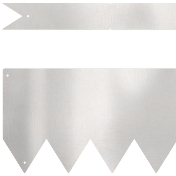 vidaXL Obrubník trávnika 50 pcs Strieborná 100 x 0,05 x 15 cm – Obrázok 3