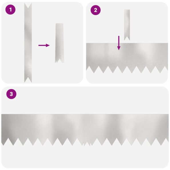 vidaXL Záhradné obrubníky 20 ks 100x0,5x20 cm Nerezová oceľ – Obrázok 4