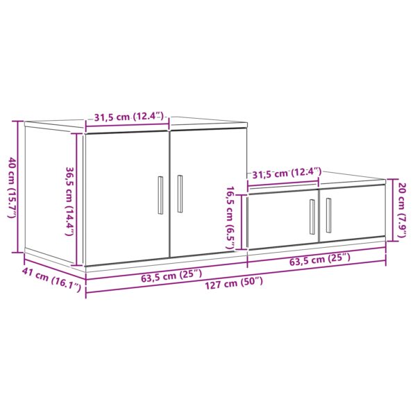866651_13.jpg vidaXL Skrinka na uskladnenie Biela 127x41x40 cm Zložená z dreva – Obrázok 13