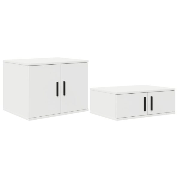 866651_2.jpg vidaXL Skrinka na uskladnenie Biela 127x41x40 cm Zložená z dreva – Obrázok 2