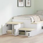 vidaXL Skrinka na uskladnenie Biela 127x41x40 cm Zložená z dreva – Obrázok 4