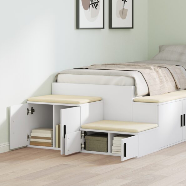 866651_4.jpg vidaXL Skrinka na uskladnenie Biela 127x41x40 cm Zložená z dreva – Obrázok 4