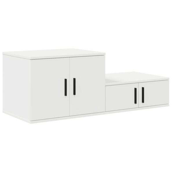 866651_5.jpg vidaXL Skrinka na uskladnenie Biela 127x41x40 cm Zložená z dreva – Obrázok 5