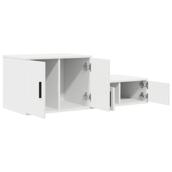 866651_6.jpg vidaXL Skrinka na uskladnenie Biela 127x41x40 cm Zložená z dreva – Obrázok 6
