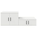 vidaXL Skrinka na uskladnenie Biela 127x41x40 cm Zložená z dreva – Obrázok 7