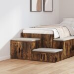 vidaXL Úložná skrinka 2 pcs Dymová dub 127 x 41 x 40 cm