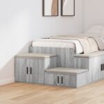 vidaXL Úložná skrinka 2 pcs Sivý Sonoma 127 x 41 x 40 cm