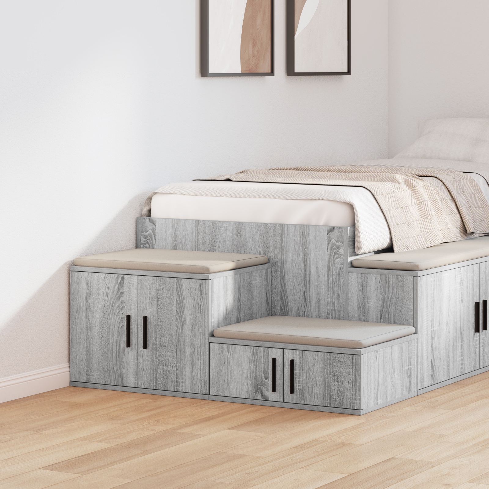 866656_1.jpg vidaXL Úložná skrinka 2 pcs Sivý Sonoma 127 x 41 x 40 cm – Obrázok 1