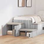 vidaXL Úložná skrinka 2 pcs Sivý Sonoma 127 x 41 x 40 cm – Obrázok 4