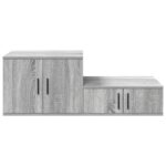 vidaXL Úložná skrinka 2 pcs Sivý Sonoma 127 x 41 x 40 cm – Obrázok 7