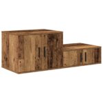 vidaXL Úložná skrinka 2 pcs Staré drevo 127 x 41 x 40 cm – Obrázok 5