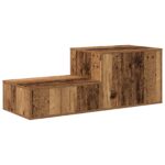 vidaXL Úložná skrinka 2 pcs Staré drevo 127 x 41 x 40 cm – Obrázok 9