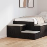 vidaXL Úložná skrinka, čierna, 118x41x40 cm, kompozitné drevo