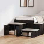 vidaXL Úložná skrinka, čierna, 118x41x40 cm, kompozitné drevo – Obrázok 4