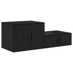 vidaXL Úložná skrinka, čierna, 118x41x40 cm, kompozitné drevo – Obrázok 5