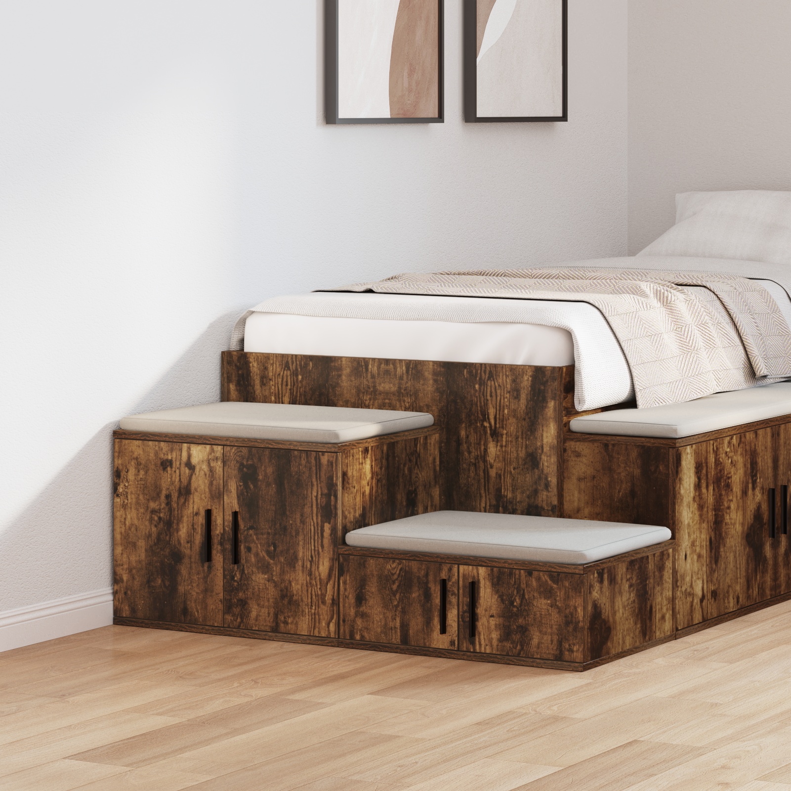 866663_1.jpg vidaXL Úložná skrinka 2 pcs Dymová dub 118 x 41 x 40 cm – Obrázok 1