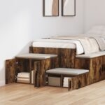 vidaXL Úložná skrinka 2 pcs Dymová dub 118 x 41 x 40 cm – Obrázok 4