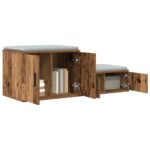 vidaXL Úložný kabinet Starožitné drevo 118x41x40 cm, vyrobené z drevotriesky – Obrázok 3