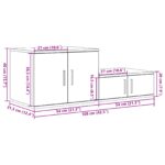 vidaXL Úložná skrinka 2 pcs Staré drevo 108 x 41 x 40 cm – Obrázok 13