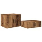 vidaXL Úložná skrinka 2 pcs Staré drevo 108 x 41 x 40 cm – Obrázok 2