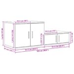 vidaXL Úložná skrinka 2 pcs Betónová šedá 103 x 41 x 40 cm – Obrázok 13