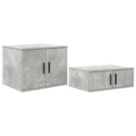 vidaXL Úložná skrinka 2 pcs Betónová šedá 103 x 41 x 40 cm – Obrázok 2