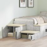 vidaXL Úložná skrinka 2 pcs Betónová šedá 103 x 41 x 40 cm – Obrázok 4