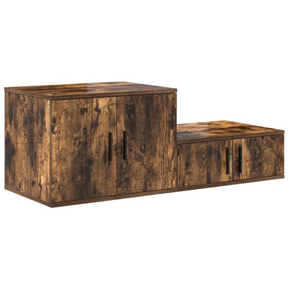 vidaXL Úložná skriňa z dymeného duba 103x41x40 cm vyrobená z drevených materiálov – Obrázok 5