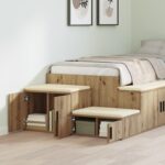 vidaXL Úložný kabinet Artisan Oak 103x41x40 cm Zložené drevo – Obrázok 4