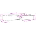 vidaXL Zásuvky pod posteľ, dymený dub, 100x36,5x16,5 cm, kompozitné drevo – Obrázok 11