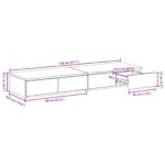 vidaXL Nočné zásuvky čierne 120x36.5x16.5 cm Kompozitné drevo – Obrázok 11