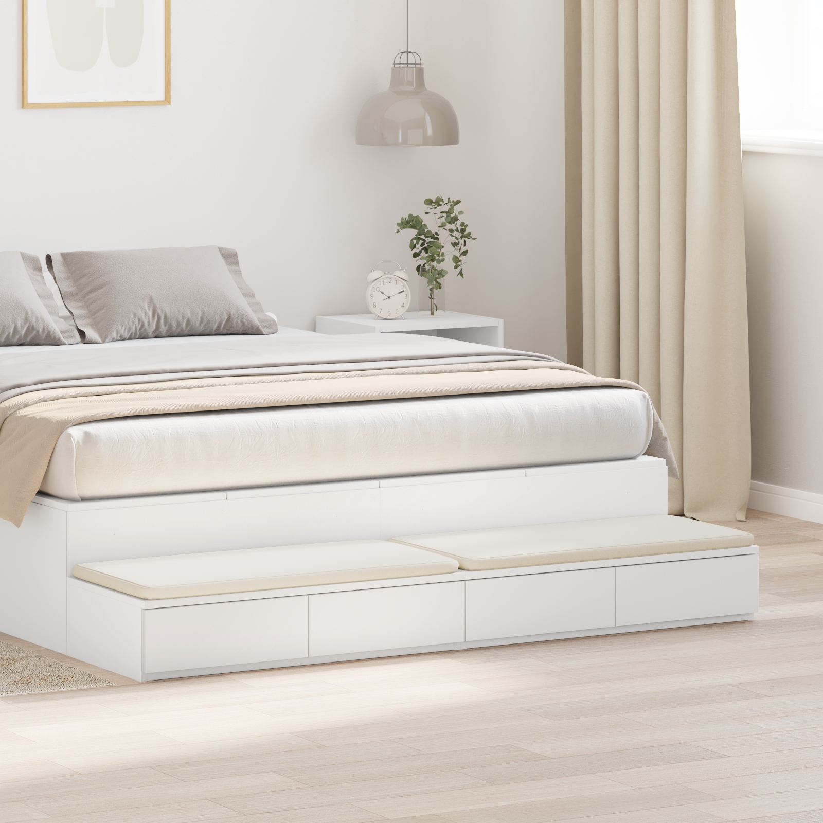 866947_1.jpg vidaXL Zásuvky pod posteľ Biela 140 x 36,5 x 16,5 cm Kompozitné drevo – Obrázok 1