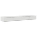 vidaXL Zásuvky pod posteľ Biela 140 x 36,5 x 16,5 cm Kompozitné drevo – Obrázok 2