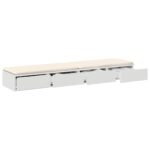 vidaXL Zásuvky pod posteľ Biela 140 x 36,5 x 16,5 cm Kompozitné drevo – Obrázok 3