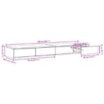 vidaXL Nočný stolík Sonoma Dub 140x36,5x16,5 cm Kompozitné drevo – Obrázok 11