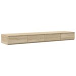 vidaXL Nočný stolík Sonoma Dub 140x36,5x16,5 cm Kompozitné drevo – Obrázok 2