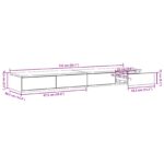 vidaXL Zásuvky pod posteľ Sivá Sonoma 135x36,5x16,5 cm Drevo – Obrázok 11